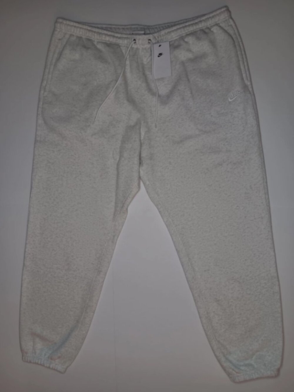 Nike Men’s Fleece Jogger Pants Size XXL Birch Heather White Rare NWT